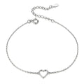 S925 Love Shape Bracelet 2022 New Arrival 100% Real 925 Sterling Silver Hollow Heart Bracelet for Women Birthday Gift SCB159