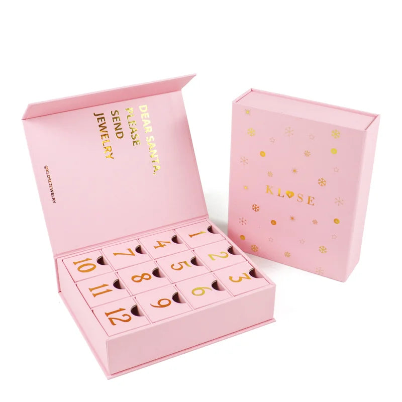 Perfume Cosmetic Drawer Packaging Blind Christmas Gift Foldable Folders Scatole Carton Emballage Boites Advent Calendar