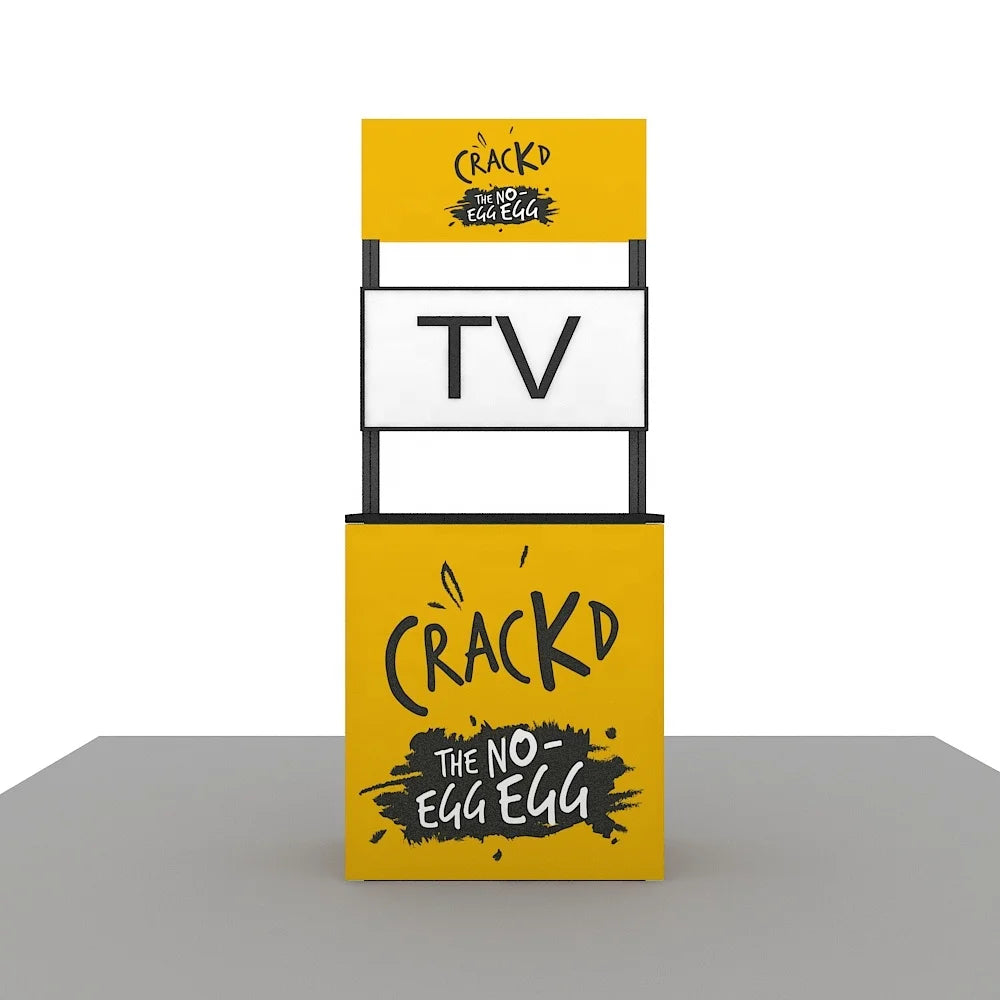 Portable Design Aluminum Frame SEG Fabric Easy Setup Promotion Trade Show 32''TV Counter Table