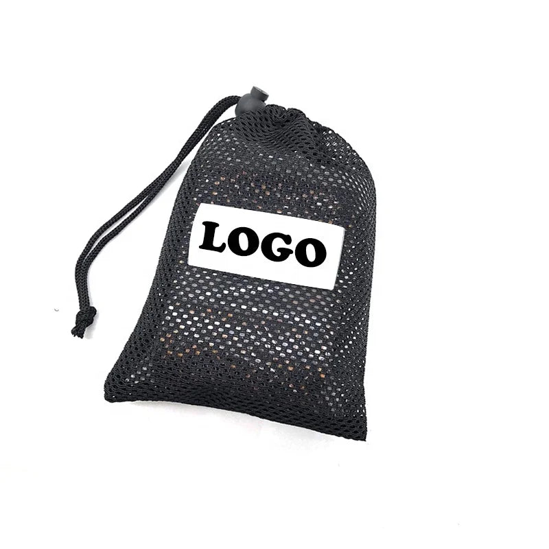 Wholesale Hip Band  Mini Drawstring Custom Small Black Nylon Mesh Bag
