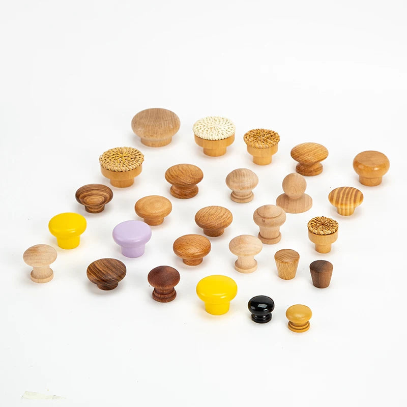 Tailai Wooden Drawer Knobs Stylish Furniture Pulls for Dressers & Cabinets - Durable Wood Perfect for Home Decor