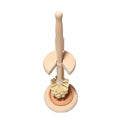 Biodegradable Cleaning Tools Sisal Fiber Bottle Toilet Brush with Colorful Painting Wooden Handle with Paddle and Holder