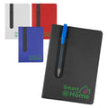 Promotional A5 Soft-touch PU Leather Notebook with Build-in Black Pen Sleeve on Cover NB021 Promotional Gifts A5 Finch Notebook