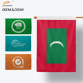 Wholesale Fast Delivery Cheap National Flags & Pennants Waterproof Polyester Low MOQ Custom Colors Maldives Flag