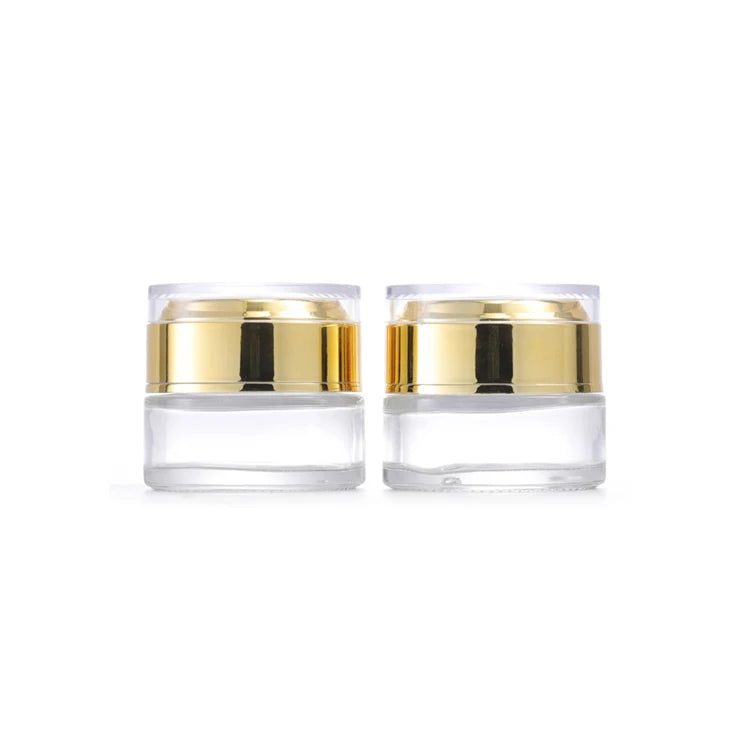 20g Clear Frosted Glass Round Lotion Skincare Cream Beauty Makeup Cosmetic Pot Container Jar with Acrylic Lid