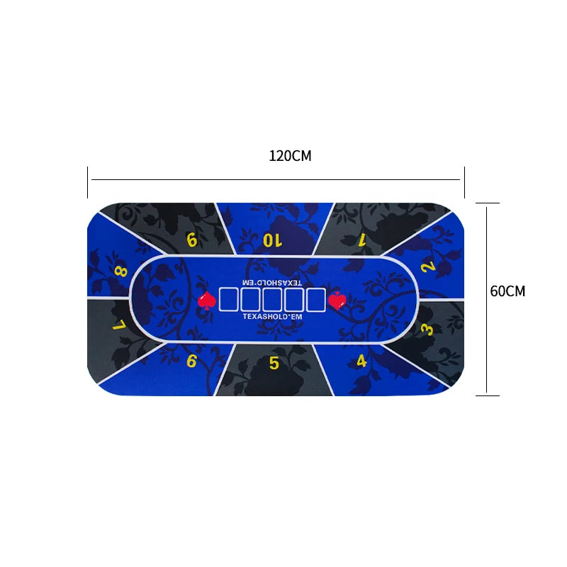YH Hot Selling Full Sublimation Print Texas Folding Poker Table Mat Fireproof Waterproof Dustproof Features Felt Rubber Material