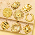 2026 New Charms for Jewelry Making Exaggerated Gold Plated Stainless Steel DIY Earrings Accessories