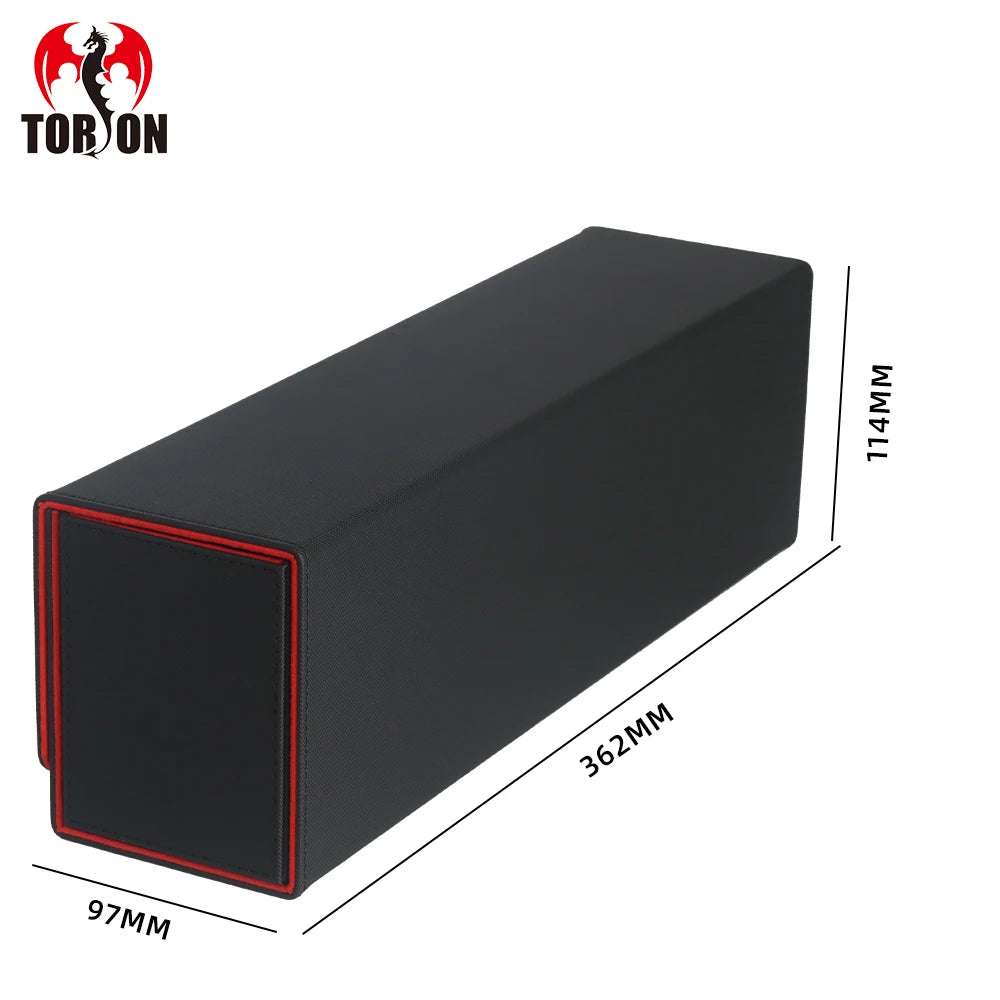 Portable Card Deck Box & Dice Tray TCG Case Holds 200+ Unsleeved Cards Strong Magnet Organizer Compatible Yugioh & Sports Cards