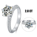 Abiding Jewelry Solid Gold / 925 Silver Customized Jewellery Wholesale 2 CT Moissanite Rings