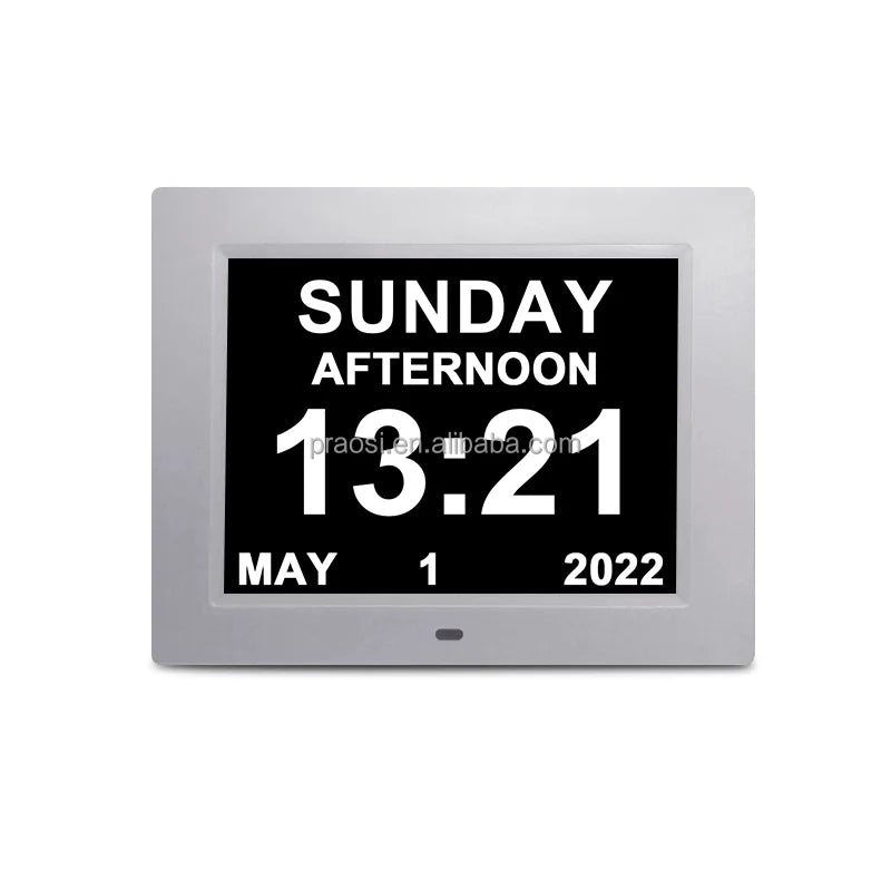 Pros Dutch Alzheimer's Desk Clock for Seniors Modern Design Digital Dementia Clock Medicine Reminder Electronic Movement Type