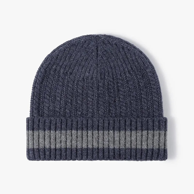 Custom logo Beanie Winter Hats Faux Rabbit Yarn Unisex Short Skull Cap Knit Beanie