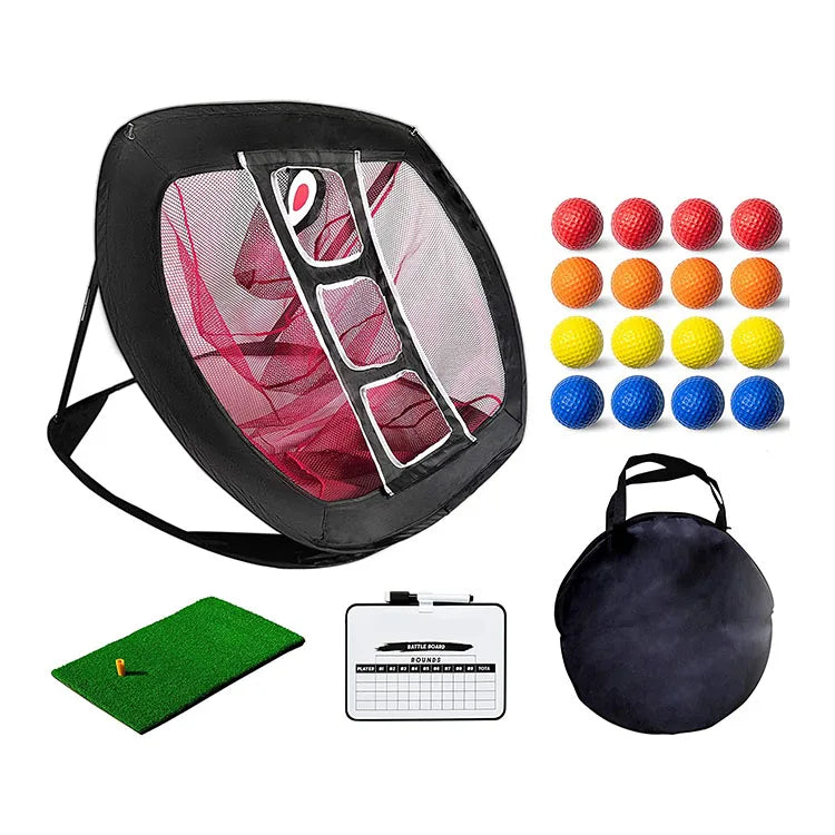 Plastic Golf Chipping Net Indoor/Outdoor Golfing Target Net 25x25x20 Inches for Accuracy and Swing Practice Backyard Game