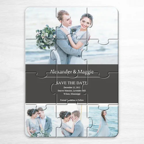 Unique Wedding Invitation Cards Puzzle Wedding Card with Customized Printing