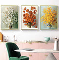 Bouquet Flower Vase Canvas Poster Art Print Wall Hangings Living Room Decoration
