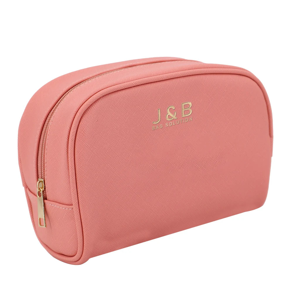 Luxury PU Zipper Bag for Ladies Vegan Leather Black Cosmetic Organizer  Bag Supplier Logo Custom Toiletry Bag for Gift Promotion