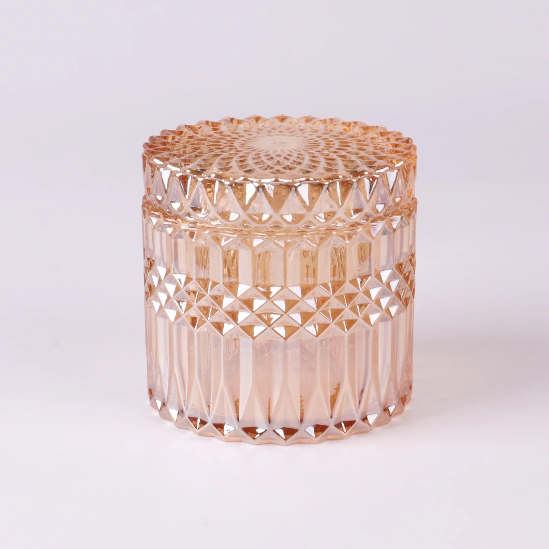 Valentine's Day Home Decor New 7oz Crystal Storage Jar Tube Shaped Spice Jar Glass Cylinder Holder for Candle Holders Candle