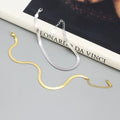 Classic Flat Snake Chain Minimalist 925 Sterling Silver Jewelry Blade Chain Bracelet for Women