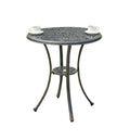 New Outdoor Die-Cast Aluminum Bistro Tables Chairs Waterproof Sun-Proof Terrace for Dining Park Use Exposed Design for