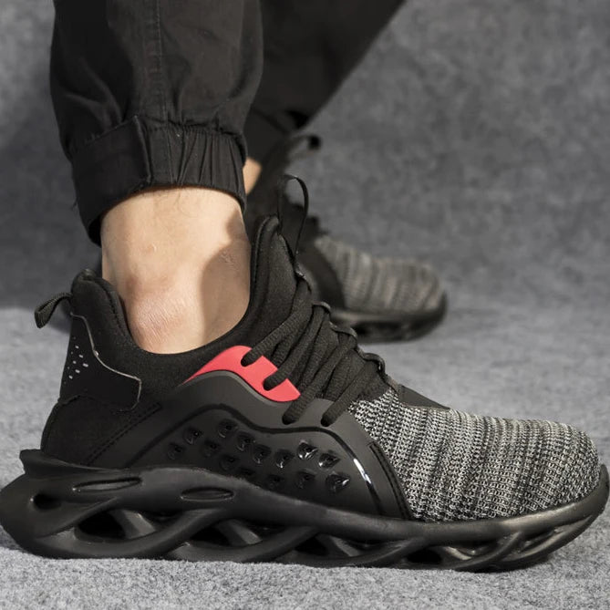 Men's Indestructible Composite Sneakers New Design Lace-Up Safety Shoes for Winter Autumn Summer Construction Use