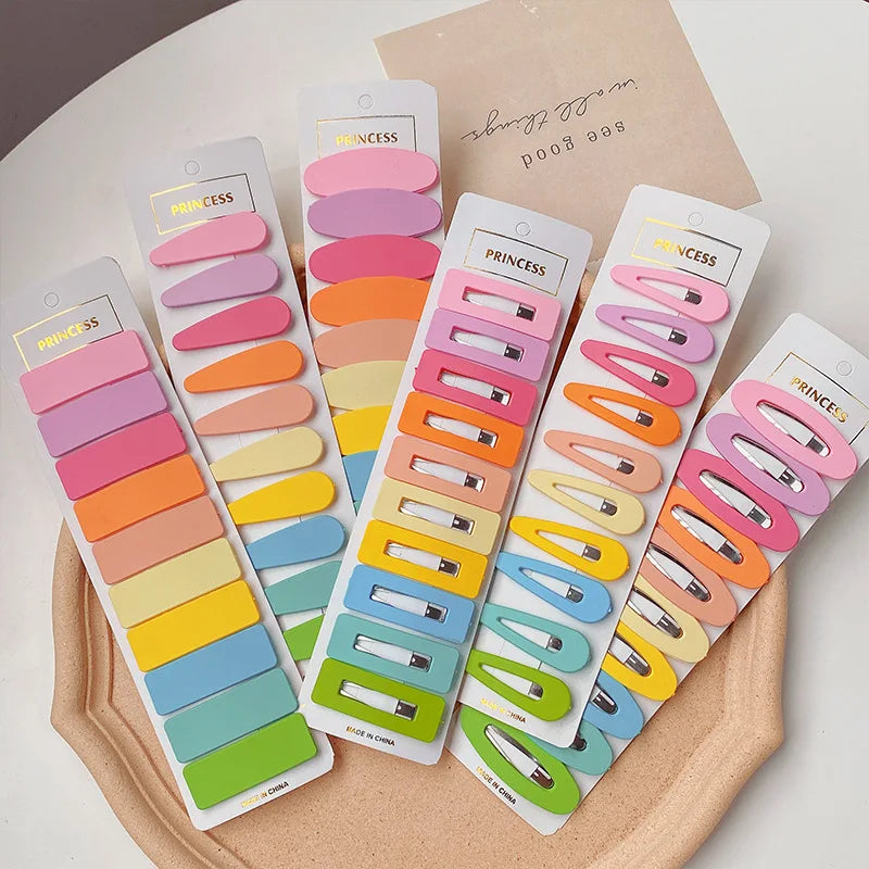 Y2k Minimalist Morandi Scrub 10 Pcs Bb Hairpin Simple Hair Barrettes Clip for Girls Hair Accessories Candy Color Hair Pins