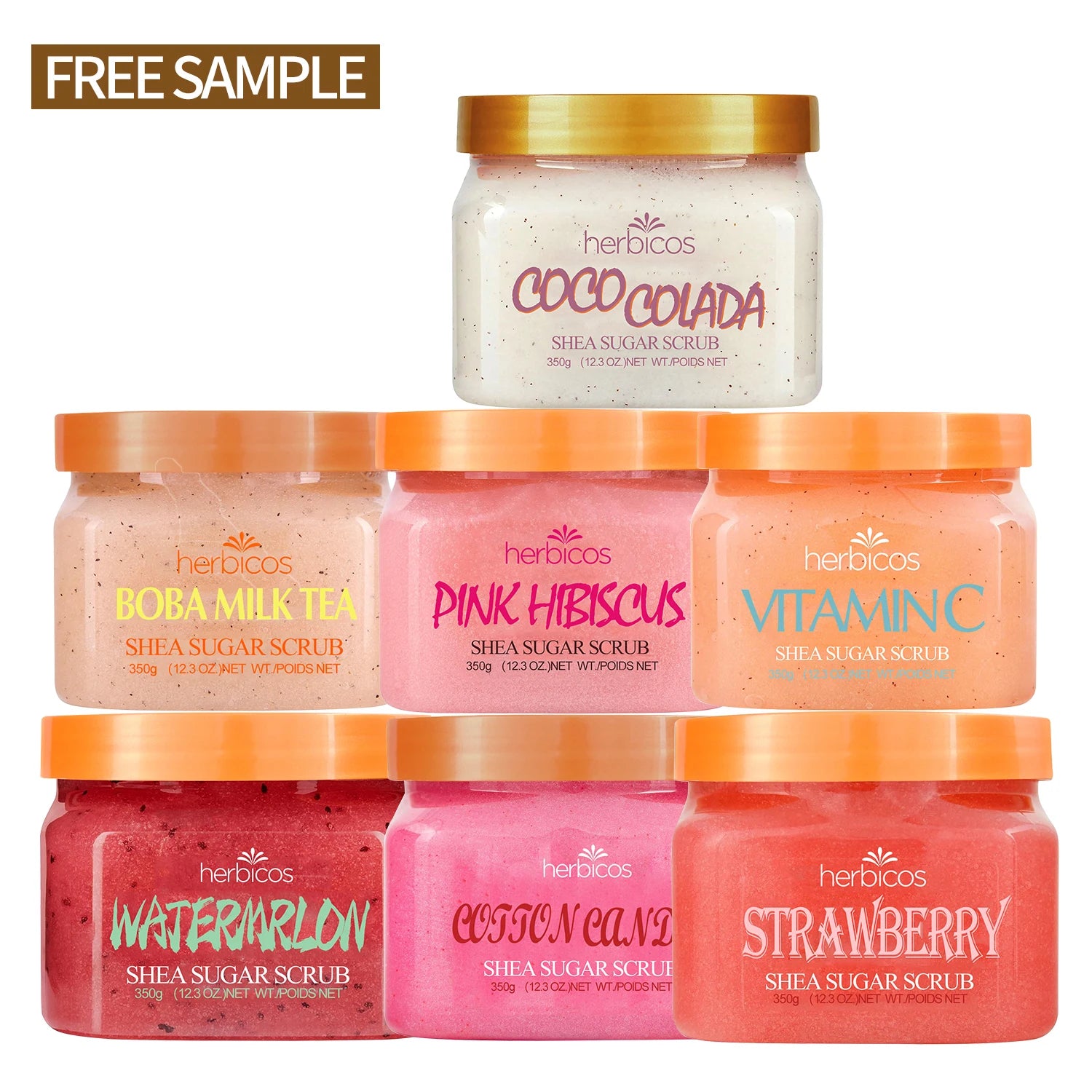 OEM Private Label Customization Tropica Fruit Exfolianting Corporal Whitening Hand Foot Face Shea Sugar Shower Body Scrub