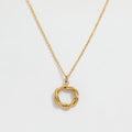 Joolim Jewelry 18K Gold Plated Rope Circle Pendant Necklace Stainless Steel Jewelry Wholesale