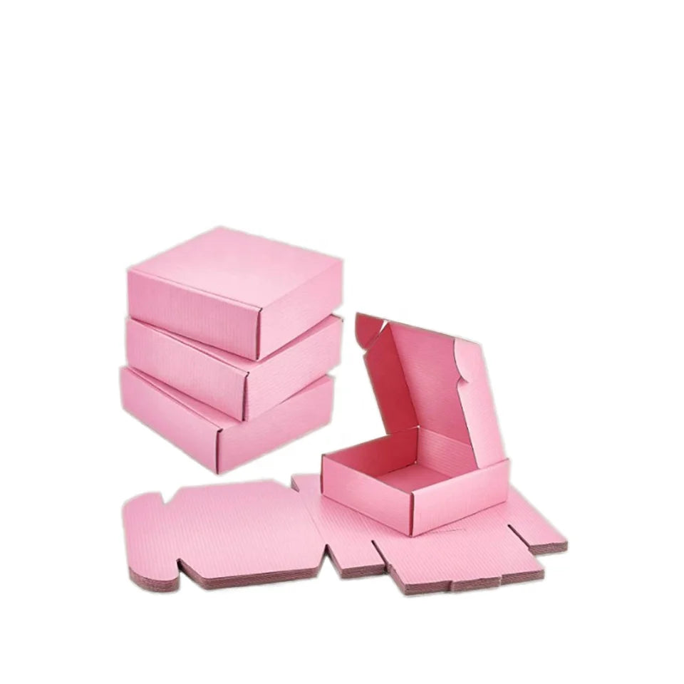 Customized Foldable Cardboard Pink Corrugated Paper Airplane Boxes Shipping Box E-commerce Product Gift Box for Small Business