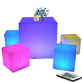 Modern RGB Lighting PE LED Bar Furniture Plastic Lounge and Sofa Chair for Dining Outdoor and Home Bar for Living Room Hotel