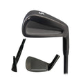 Mens Soft Right Hand Forged CNC Miled Golf Irons Set 4-9 PW Black Iron Head Club Targeted Golf Club Series