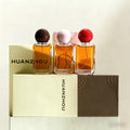 New Design Empty Perfume Bottle Small 30ml Clear Flat Square Sprayer Glass Perfume Bottle With Colorful Ball Caps