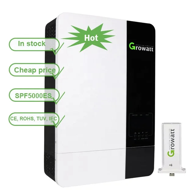 Hot Sale Growatt off Grid 5000es 5000w 5kw Energy 48v 220v Power Dc to Ac Solar 5000ES Inverter in Stock