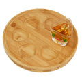 Eco-Friendly Bamboo Trays Set 6 Shot Crystal Glass Tray Square Serving Set for Presentations