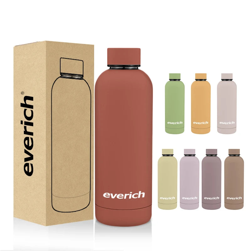 Premium Food Grade Double Walled Vacuum Flasks Stainless Steel  Thermoses Rubber Coating 500ml 750ml 1000ml