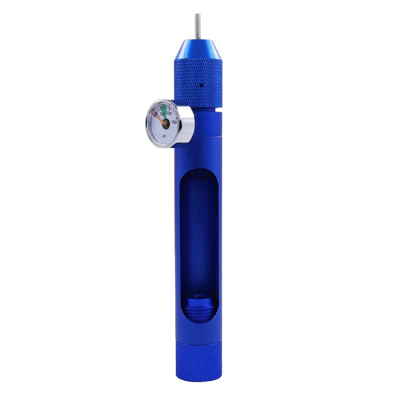 For Air PCP Quick Change 12 Gram 12G CO2 Adapter with Gauge Durable Aluminum Refillable Needle Charger