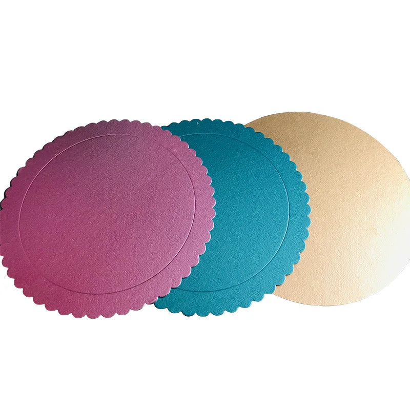 Wholesale 2mm Round Lace Birthday Cake Spacers Paper Color Food Tray 10/12 Inches for Pizza & Embossed Print Handling
