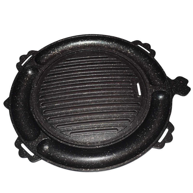 Korean Bbq Plate Non-stick Baking Pan Commercial Round Egg Ring Bbq Pan