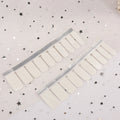 White Solid Color 20 Strips Nail Wraps Premium Nail Gel Stickers & Decals
