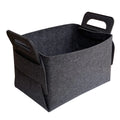 Bedroom Office Decoration Foldable Felt Storage Basket for Toys Laundry Decorative Portable Organizer with Handles