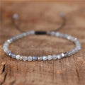 Chic Dainty Natural Stone Quality 4mm Labradorite Beads Bracelet Yoga Adjustable Gemstones Tibetan Bracelet for Women Jewelry