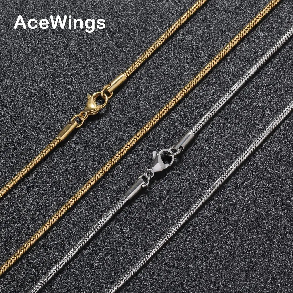 SC017  2mm Round Snake Chain 16" 18" 20" 22" 24"  Stainless Steel Chain  Hip Hop Chain Necklace