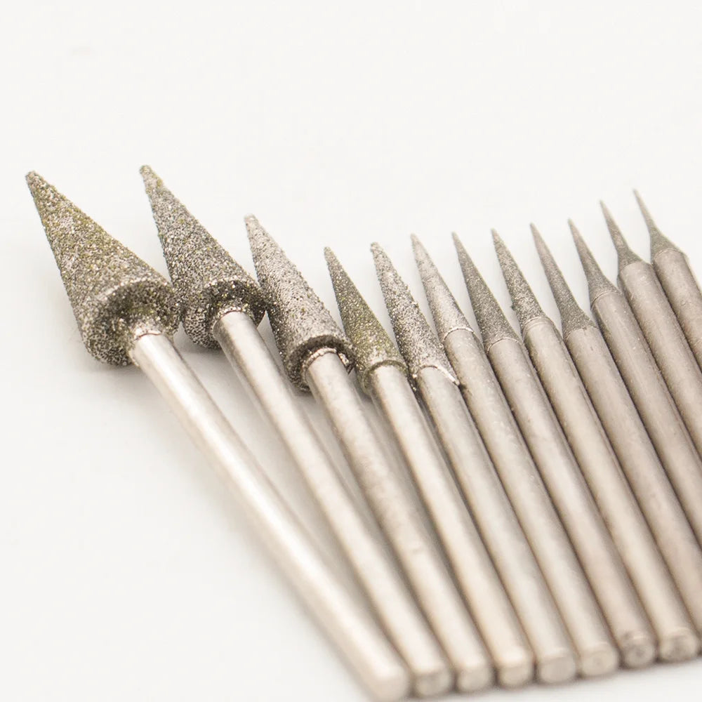 Strong Ostrich Rotary D-Needle Corundum Grinding Tool for Wood and Jade Carving Jewelry Making Equipment