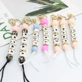 Wholesale LOVE MAMA Silicone Bead Keychain Kid School Bag Children Abc Bead Lanyard Fashionable Bead Bracelet