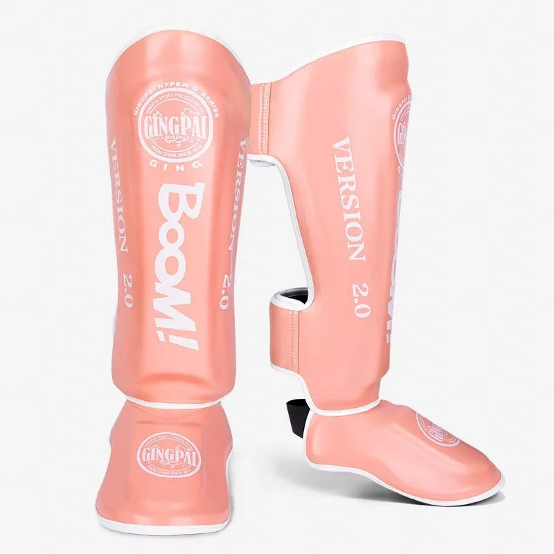 High Grade Boxing Shin Guards Kick Boxing Laststand Custom Design Thai Shin Instep Guards for Combat Fighters