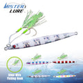 MISTER JIGGING 60g 80g Fast Sinking Speed Jig Fishing Lures Saltwater Luminous Fishing Metal Jig Lure