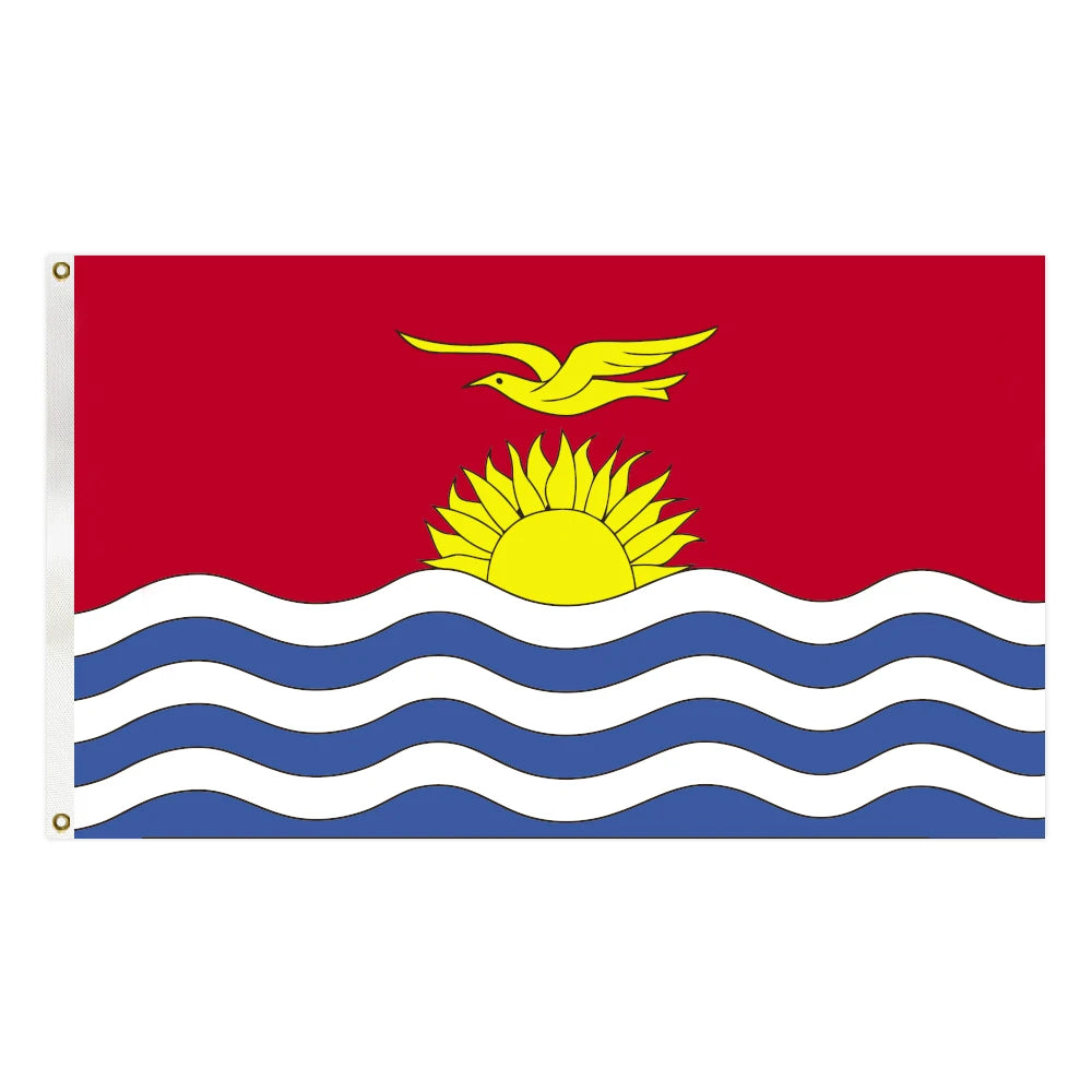 3x5FT Polyester Digital Printing Eco-Friendly Kiribati Country Flag with Two Grommets