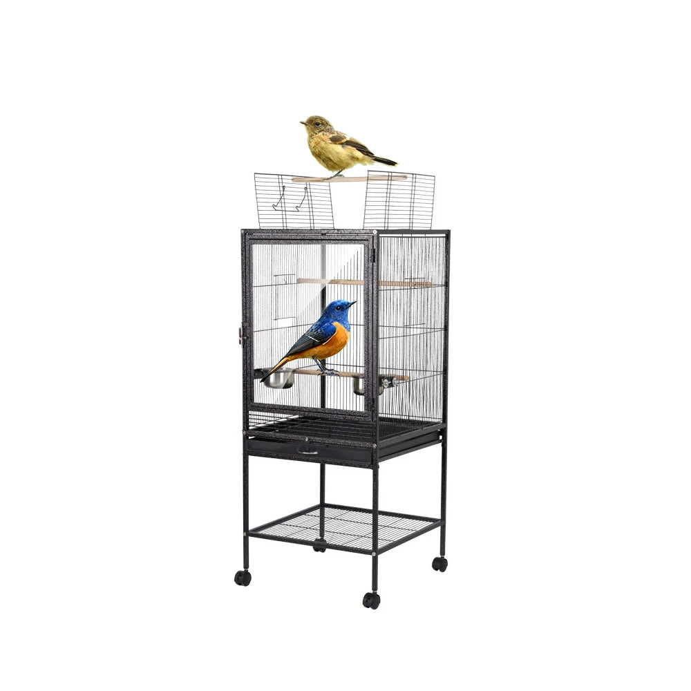 G-211217-3 Flat Top Upgrade Transparent Viewing Home Luxury Bird Cage