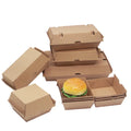Hot Sell Large Inventory Corrugated Cardboard Food Grade Burger Packaging Box Hamburger Box With Custom Print
