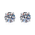 S925 Sterling Silver Classic Simple Four-Claw Moissanite Earrings