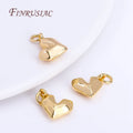 14x12mm 18K Gold Plated Brass Heart Charms Pendants Trendy DIY Jewelry Findings for Necklace Making Accessories