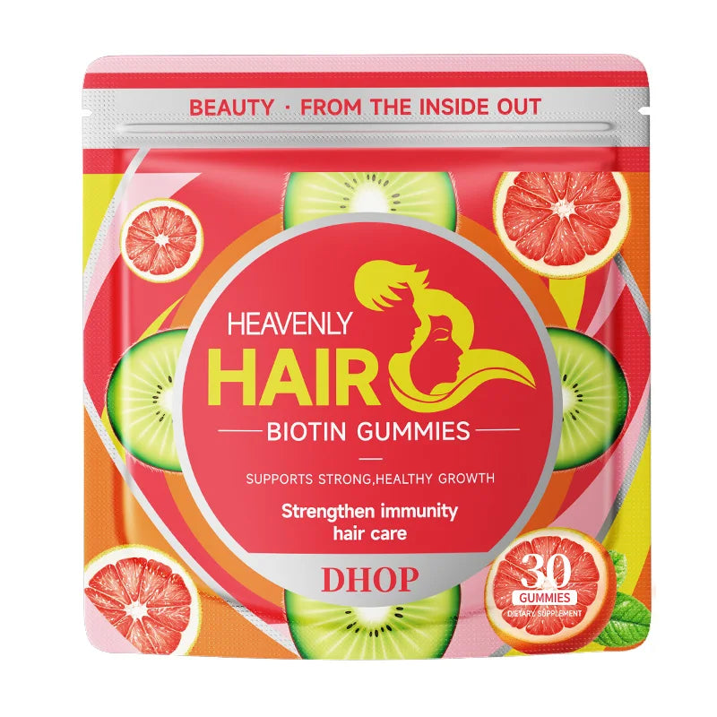 For DHOP Hair Loss Reduction Biotin Keratin Vegan Collagen Gummies for Adults and Teenagers Not Recommended for Pregnant Women